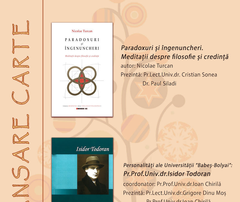 Lansare de carte: Nicolae Turcan, Paradoxuri și îngenuncheri (București: Eikon, 2017)